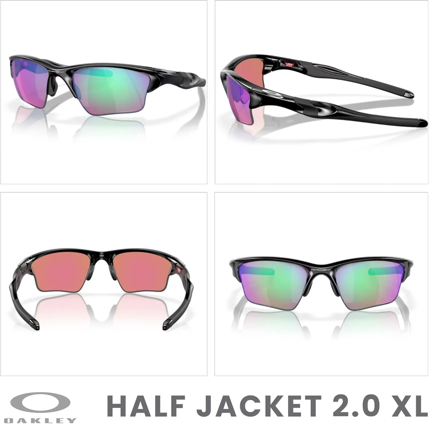 Oakley Half Jacket 2.0 XL OO9154 Rectangular Sunglasses For Men   BUNDLE Leash   Designer iWear Care Kit