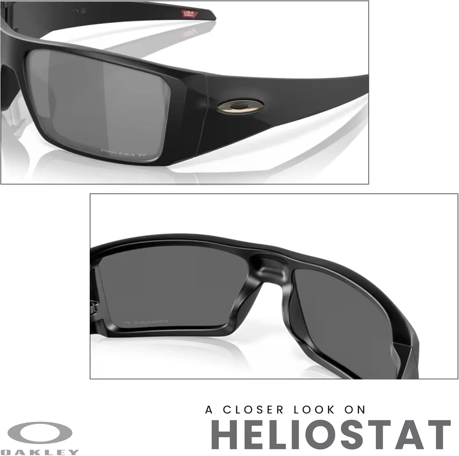 Oakley Heliostat OO9231 Rectangular Sunglasses for Men   BUNDLE Accessory Leash   Designer iWear Kit