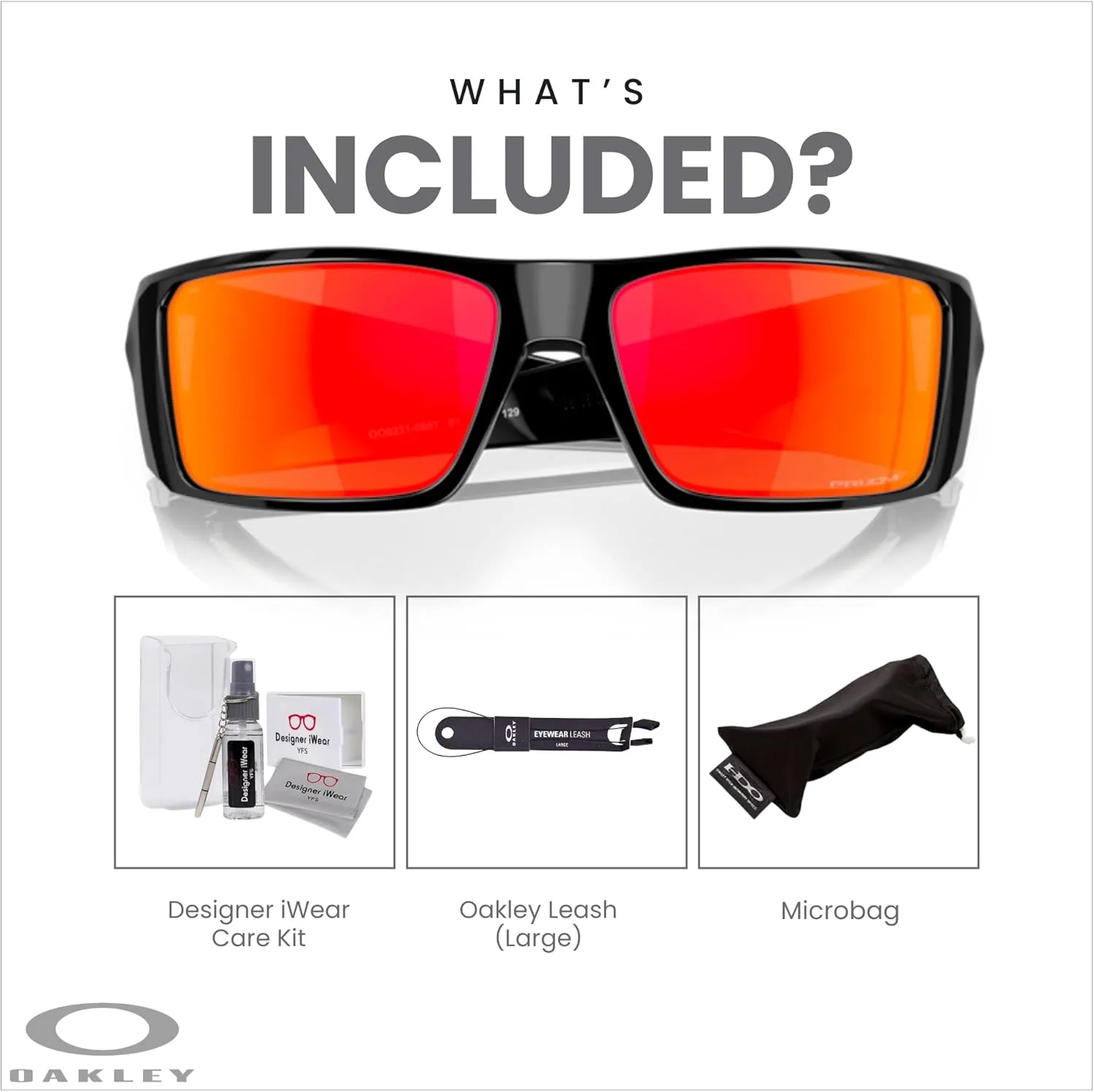 Oakley Heliostat OO9231 Rectangular Sunglasses for Men   BUNDLE Accessory Leash   Designer iWear Kit