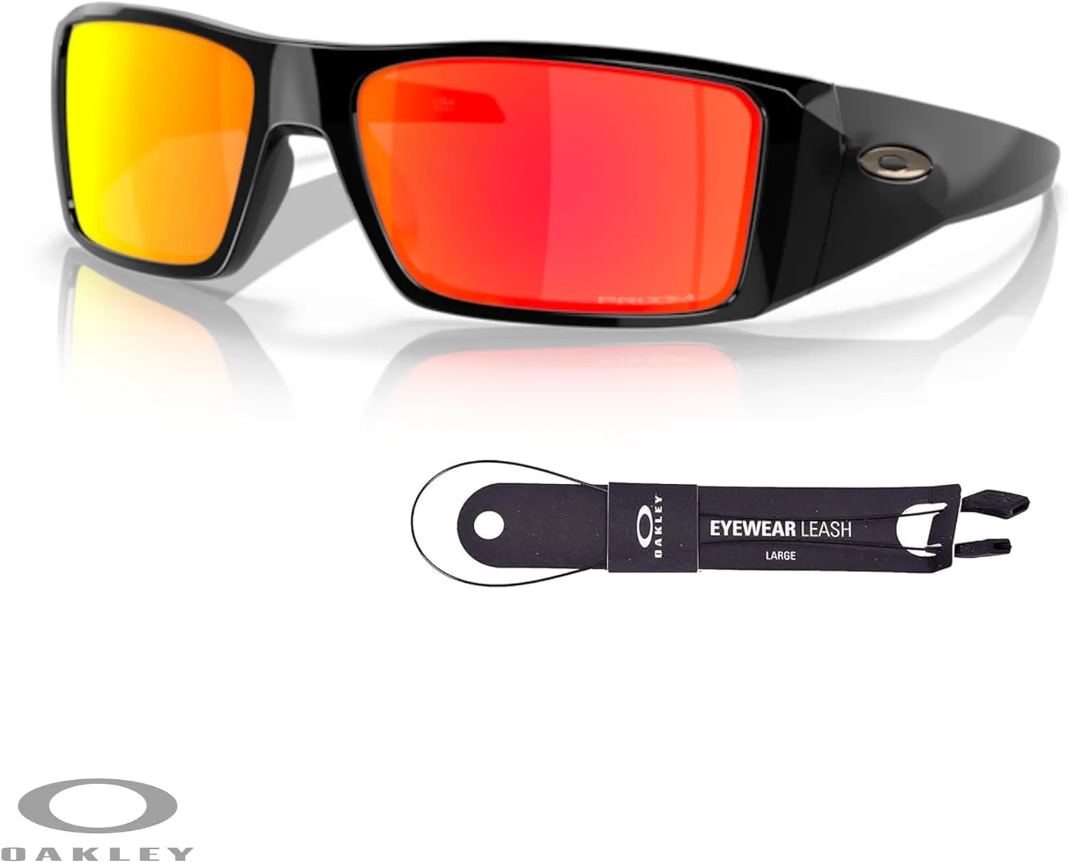 Oakley Heliostat OO9231 Rectangular Sunglasses for Men   BUNDLE Accessory Leash   Designer iWear Kit