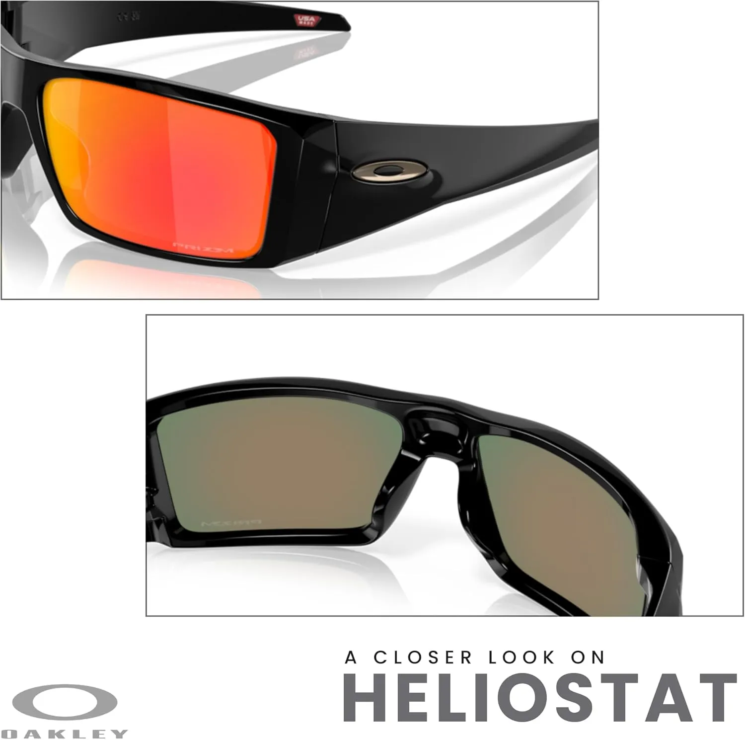 Oakley Heliostat OO9231 Rectangular Sunglasses for Men   BUNDLE Accessory Leash   Designer iWear Kit