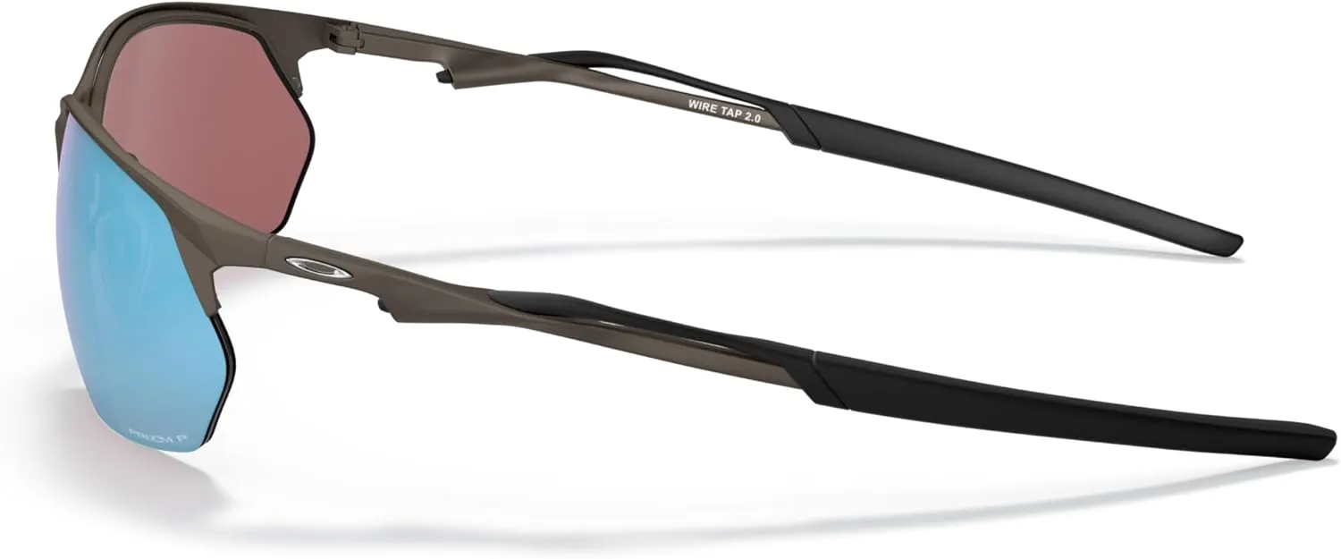 Oakley Men's Oo4145 Wire Tap 2.0 Rectangular Sunglasses