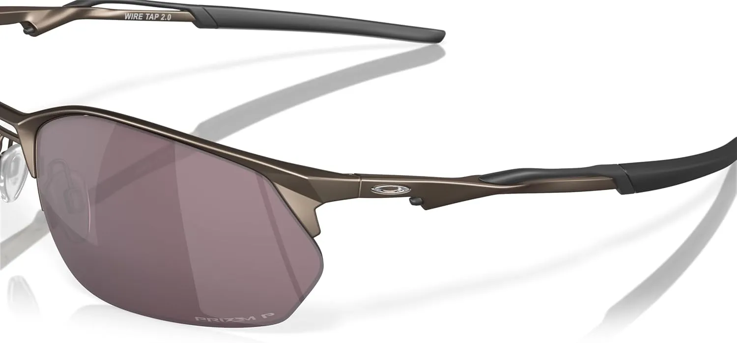 Oakley Men's Oo4145 Wire Tap 2.0 Rectangular Sunglasses