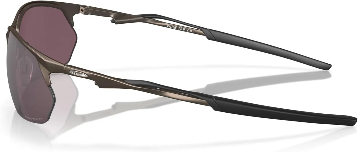 Oakley Men's Oo4145 Wire Tap 2.0 Rectangular Sunglasses