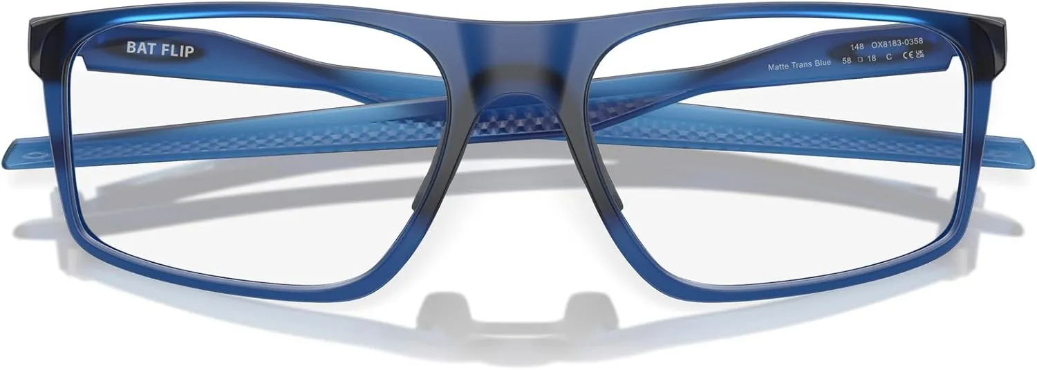Oakley Men's Ox8183 Bat Flip Rectangular Prescription Eyewear Frames