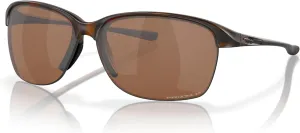 Oakley Women's Oo9191 Unstoppable Rectangular Sunglasses, Matte Brown Tortoise/Prizm Tungsten Polarized, 65 mm