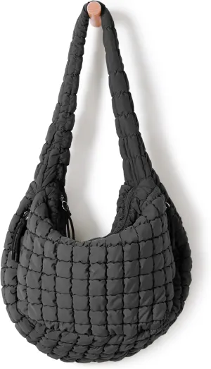 ODODOS Quilted Carryall Tote Bag for Women Crossbody Large Hobo Lightweight Padding Shoulder Bag