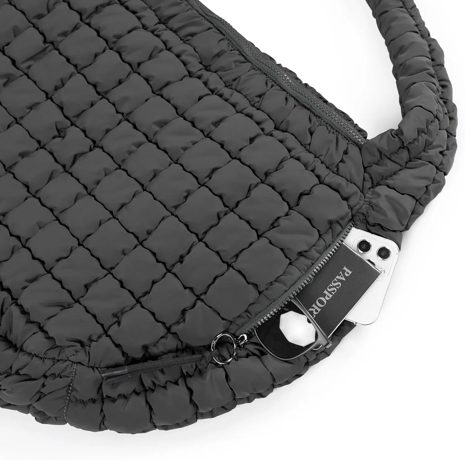 ODODOS Quilted Carryall Tote Bag for Women Crossbody Large Hobo Lightweight Padding Shoulder Bag