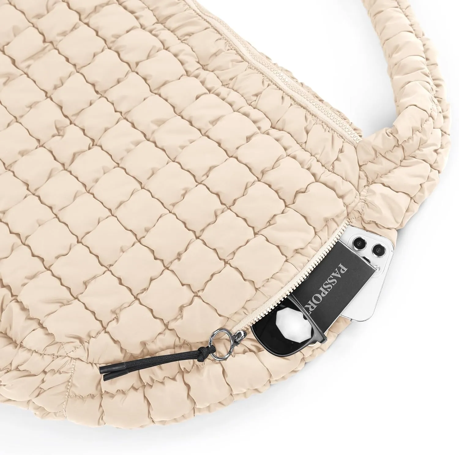 ODODOS Quilted Carryall Tote Bag for Women Crossbody Large Hobo Lightweight Padding Shoulder Bag
