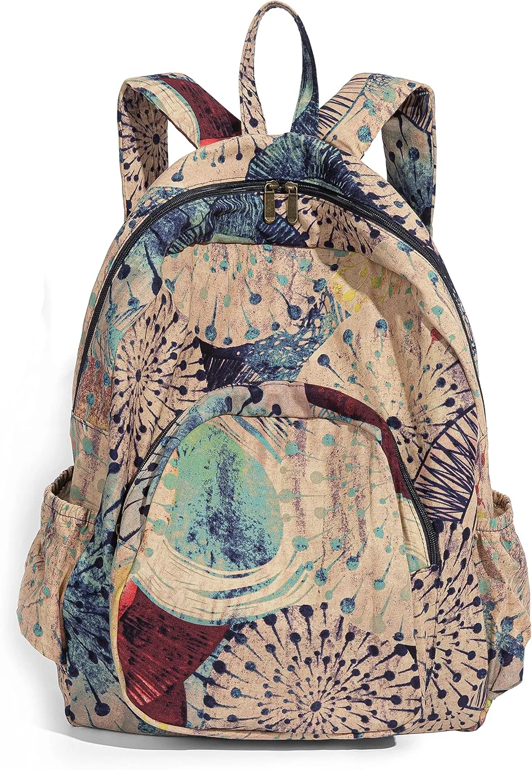 OPQRSTU Women Hippie Hand Bag Large Capacity Bohemian Bag Portable Tourist Fashion Backpacks (Khaki)