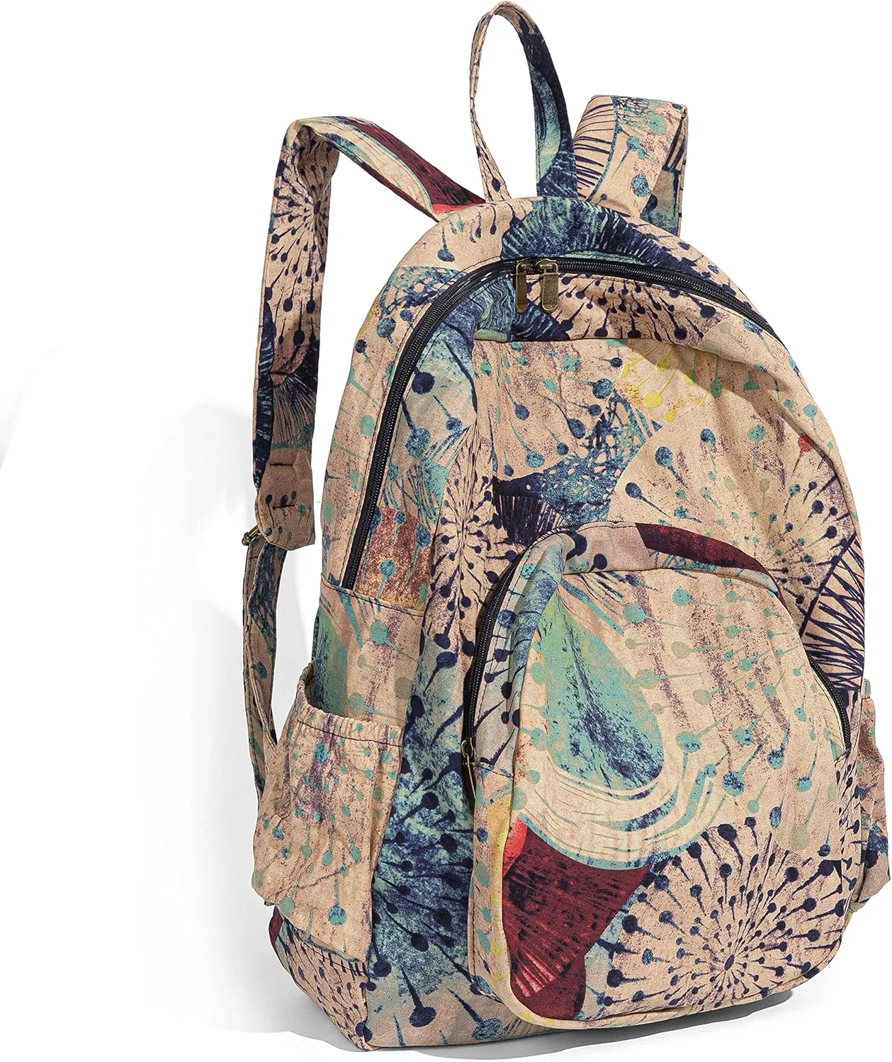 OPQRSTU Women Hippie Hand Bag Large Capacity Bohemian Bag Portable Tourist Fashion Backpacks (Khaki)