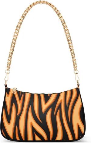 Orange-black Flame Curve Crossbody Bags for Women Tote Bag Women's Shoulder Handbags Clutch Purses for Women