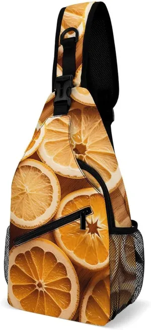 Orange Slices Sling Bag Crossbody Bags Cross Body Bag Fanny Packs Chest Bags Sling Purses for Travel