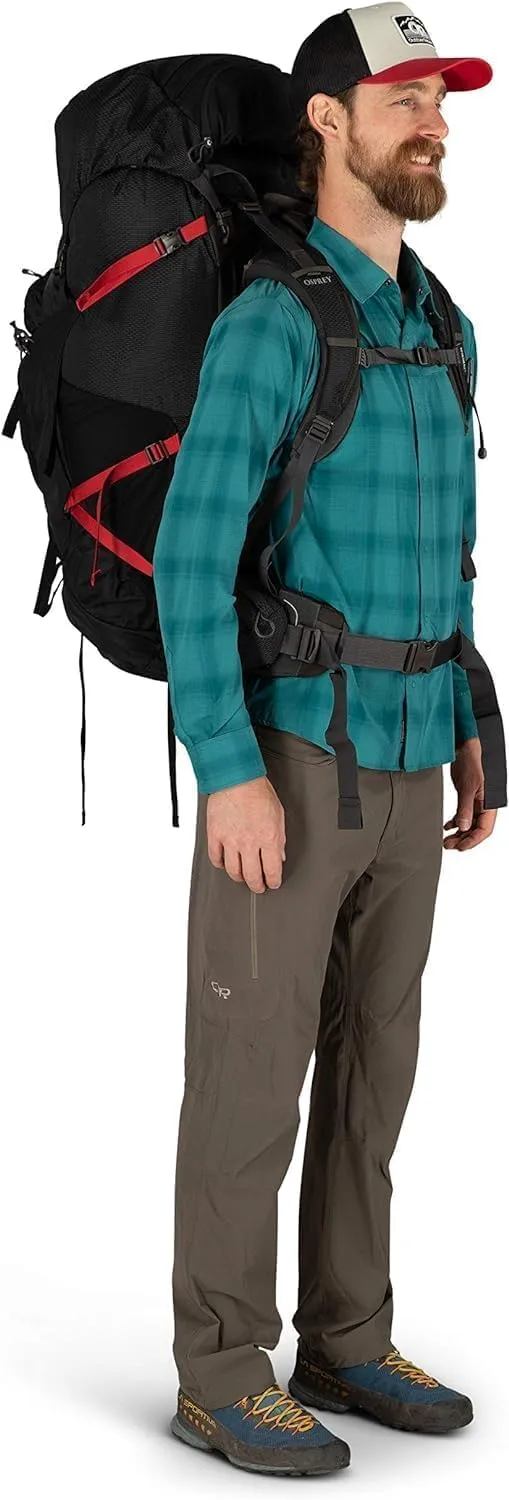 Osprey Aether Plus 100L Men's Backpacking Backpack, Axo Green, S/M