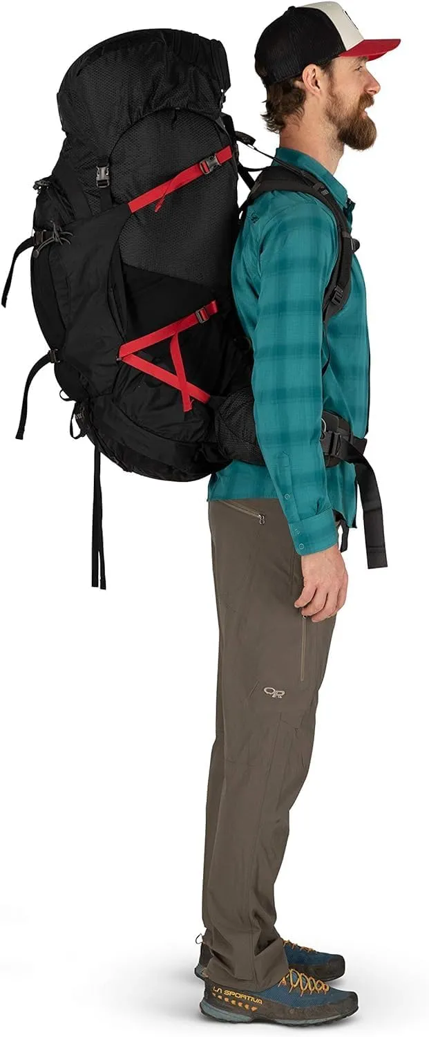 Osprey Aether Plus 100L Men's Backpacking Backpack, Axo Green, S/M