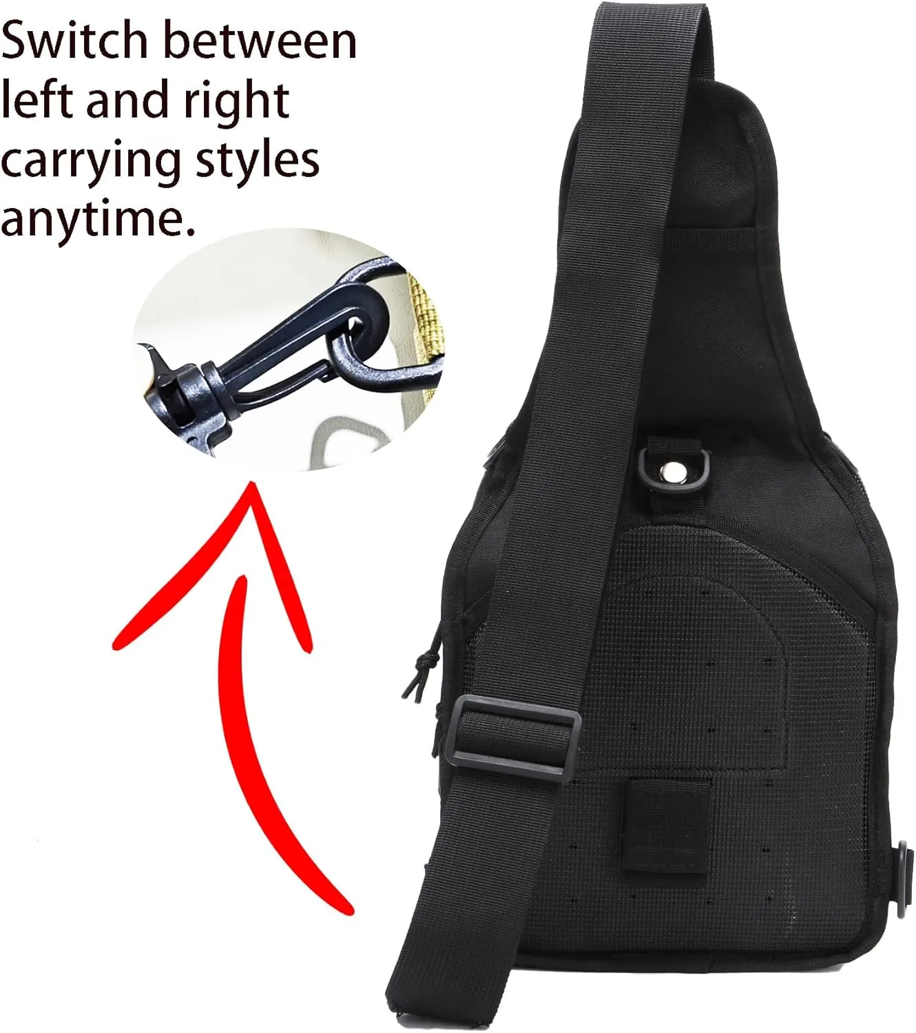 Outdoor Tactical Bag Backpack Military Sport Bag Pack Sling Shoulder Bags for Everyday and Outdoor Adventures (Black)
