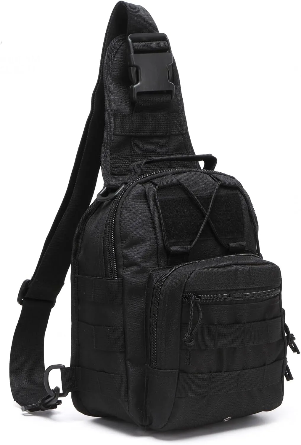 Outdoor Tactical Bag Backpack Military Sport Bag Pack Sling Shoulder Bags for Everyday and Outdoor Adventures (Black)