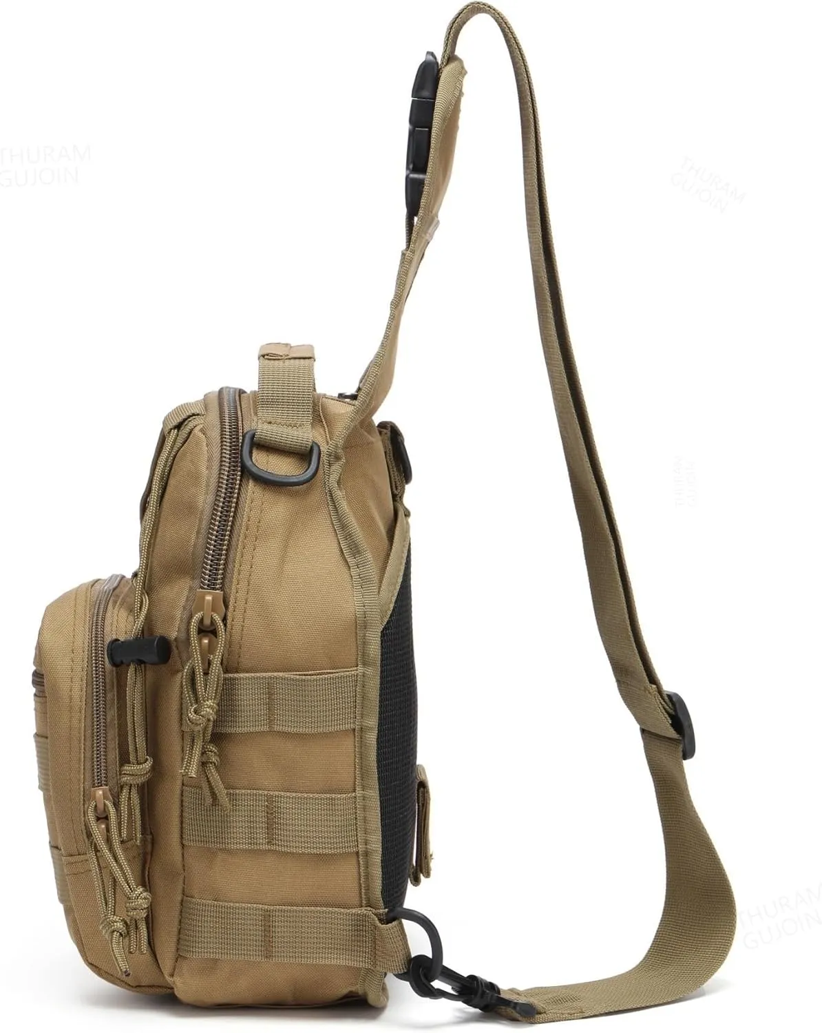 Outdoor Tactical Bag Backpack Military Sport Bag Pack Sling Shoulder Bags for Everyday and Outdoor Adventures (Khaki)
