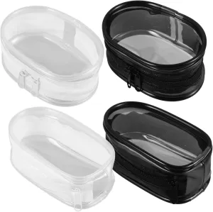 Oval Doll Storage Doll Carrier Bag Portable Mini Pouch Zipper Hard Case for Dolls