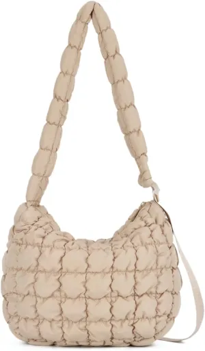 Oweisong Women Puffer Tote Bag Puffy Quilted Handbag Tote Lightweight Carryall Bag Large Hobo Crossbody Bag