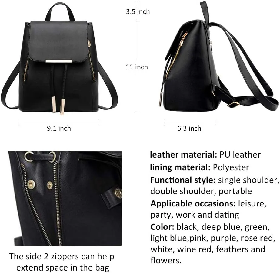 Pahajim Womens Fashion Travel Backpack Mini Purses Bag Cute Rucksack Multipurpose Shoulder Bag