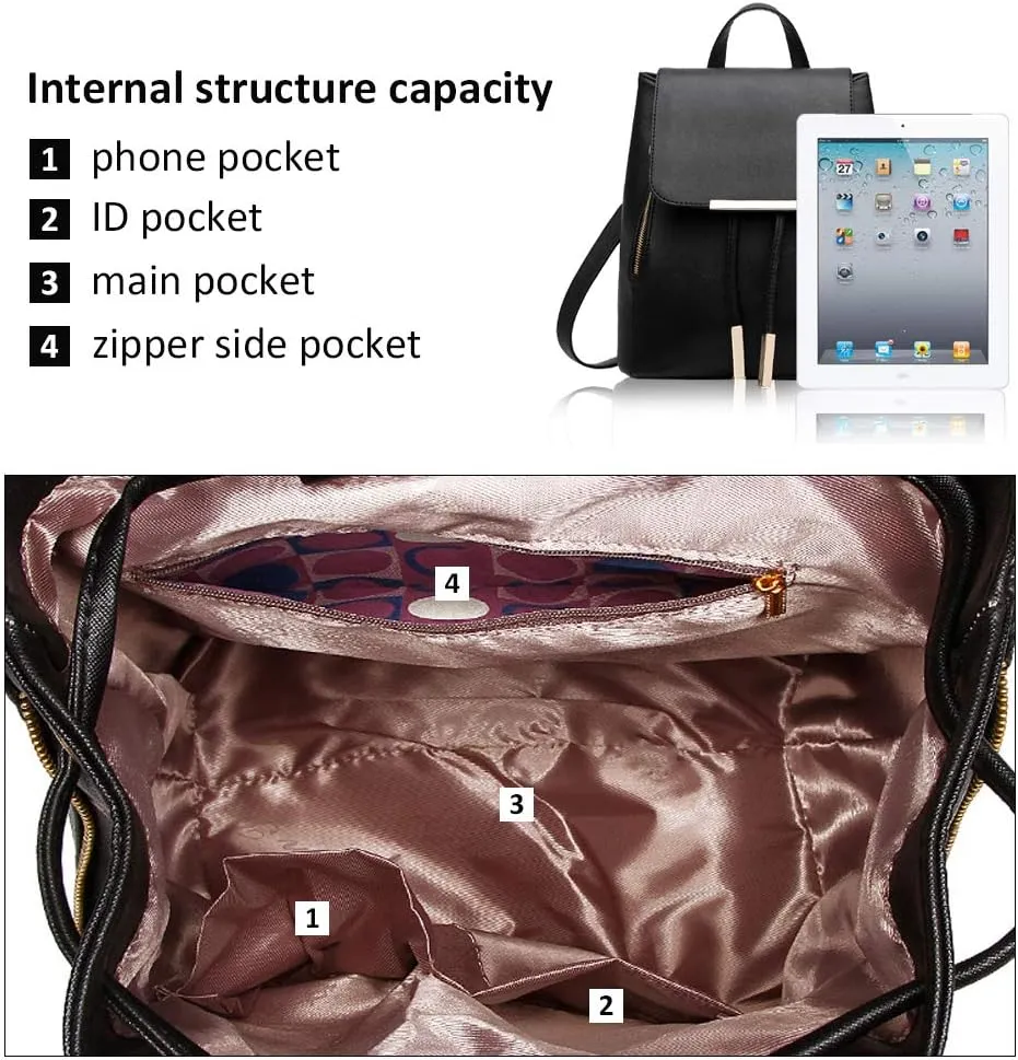 Pahajim Womens Fashion Travel Backpack Mini Purses Bag Cute Rucksack Multipurpose Shoulder Bag