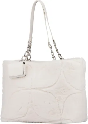Paris Hilton Casson Puffy Quilted Oversized Tote with Chain Strap and Removable Headphones Holder