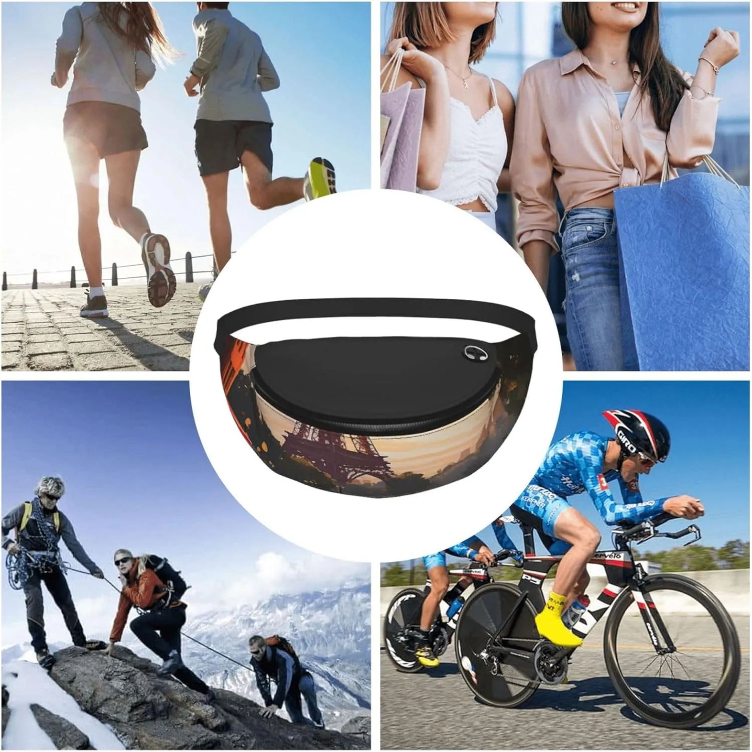 Paris Nature Scenery Fanny Pack for Women Men Waist Bag Waterproof Belt Bag with Adjustable Strap