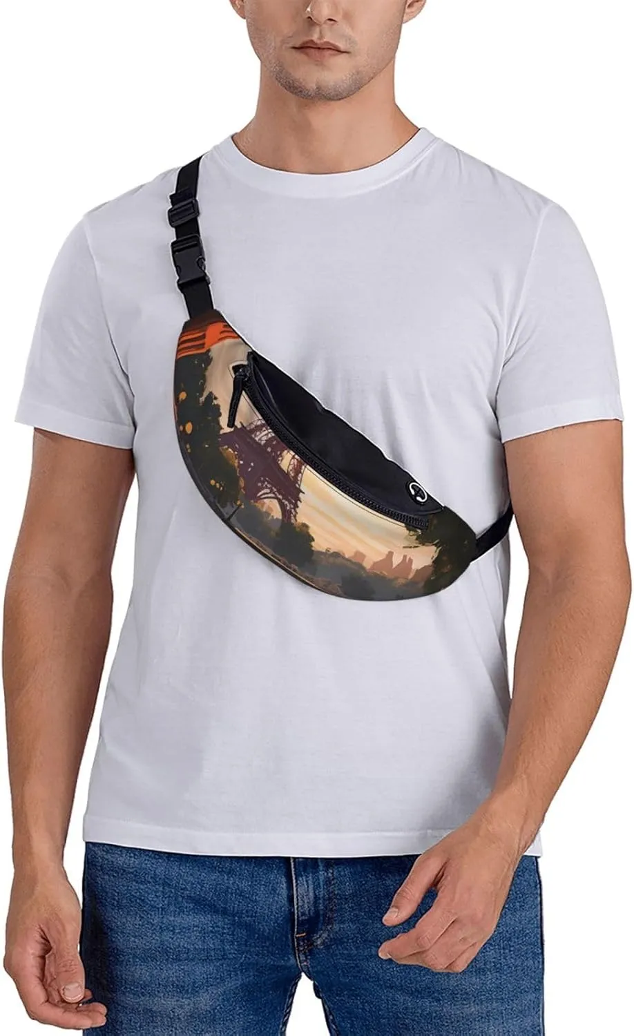Paris Nature Scenery Fanny Pack for Women Men Waist Bag Waterproof Belt Bag with Adjustable Strap
