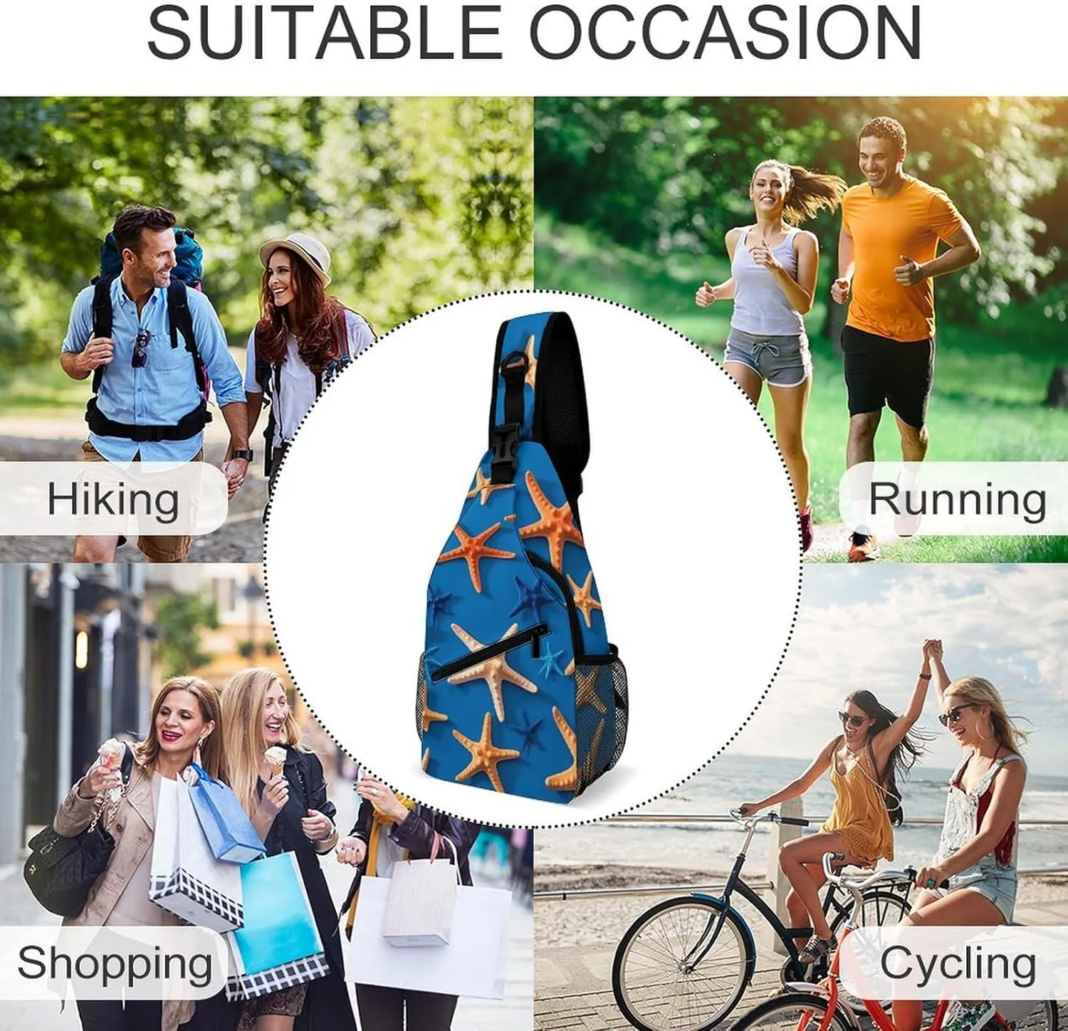 Pastel Color Smiley Face Sling Bag Crossbody Bags Cross Body Bag Fanny Packs Chest Bags Sling Purses for Travel