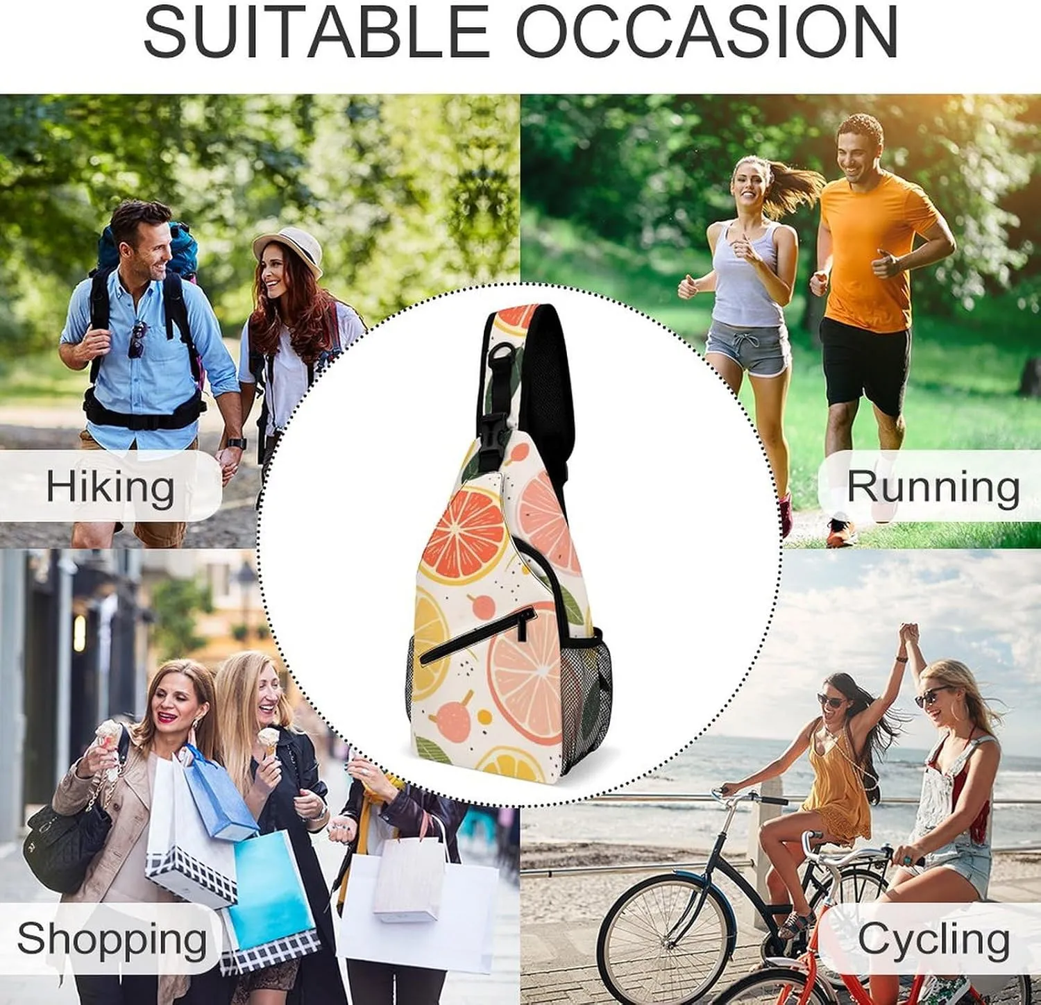 Pastel Color Smiley Face Sling Bag Crossbody Bags Cross Body Bag Fanny Packs Chest Bags Sling Purses for Travel