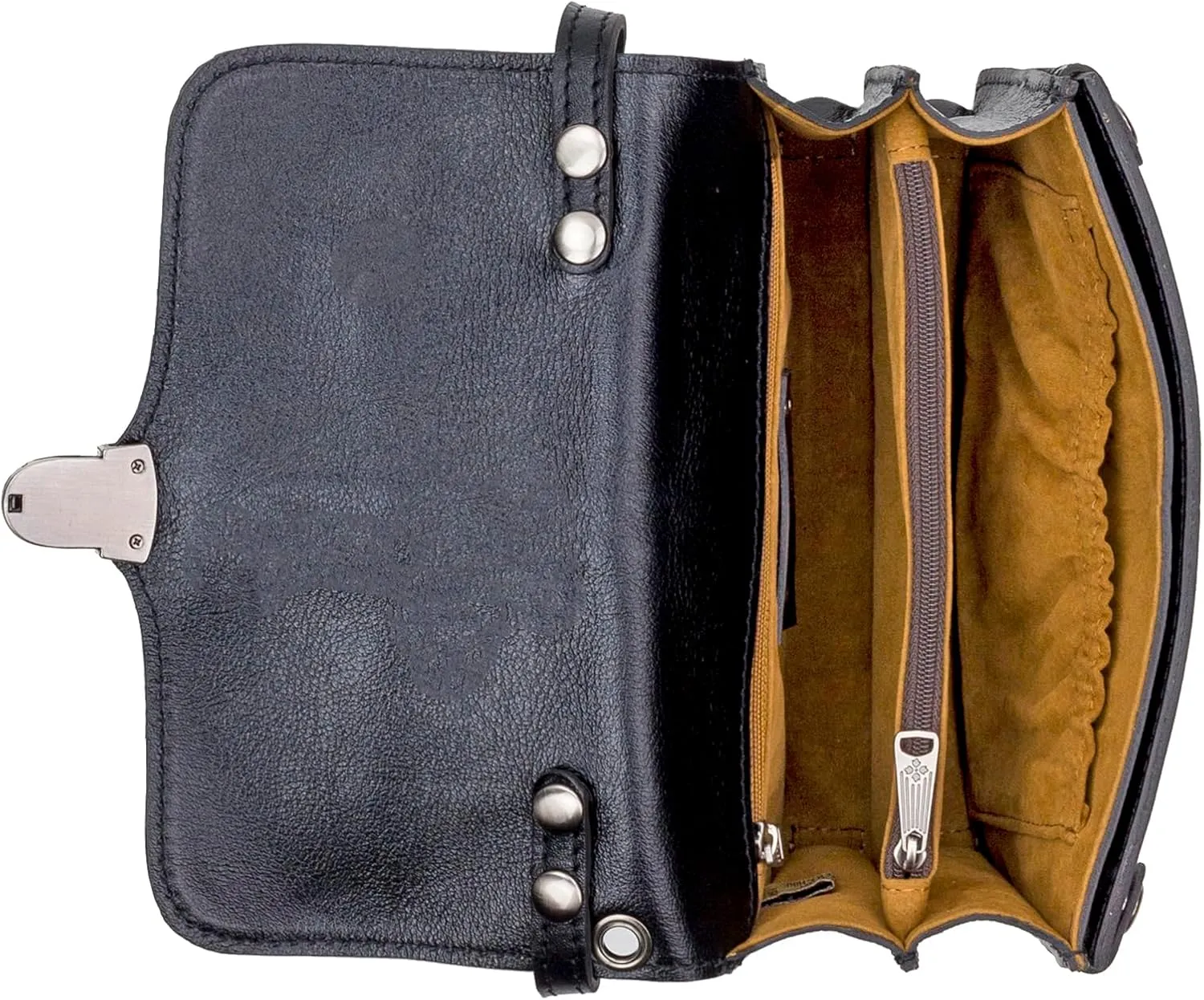 Patricia Nash Leather Crossbody Bag - Bianco Crossbody Organizer, 100% Full Grain Leather Crossbody Purse for Women