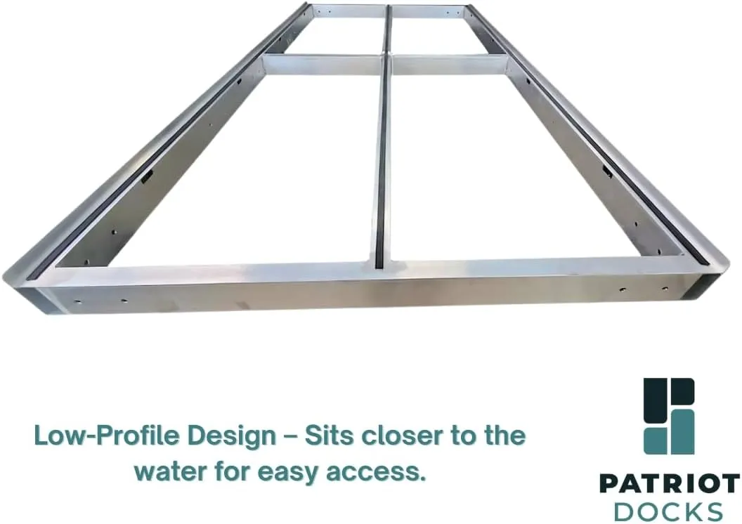 Patriot Docks 4'x8' Floating Dock Kit Section with Aluminum Decking