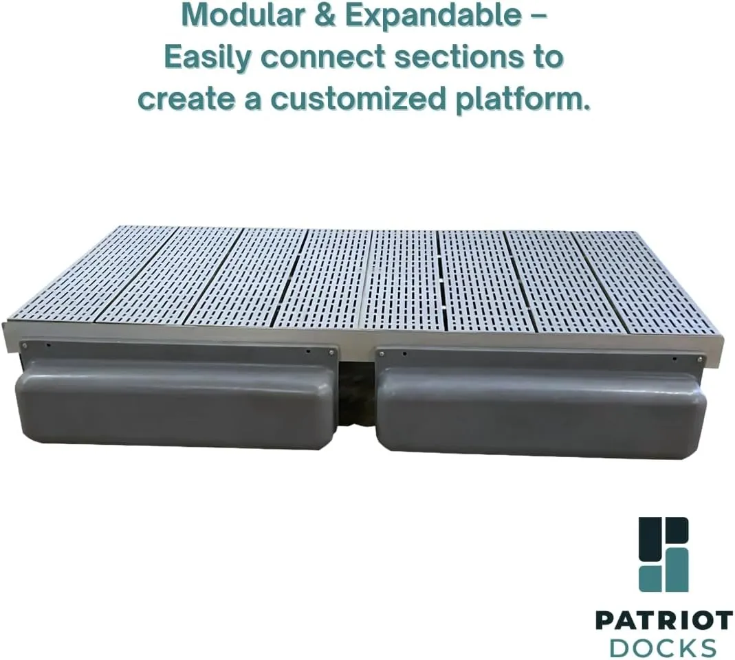 Patriot Docks 5.5'x8' Extra Wide Straight Floating Platform Section