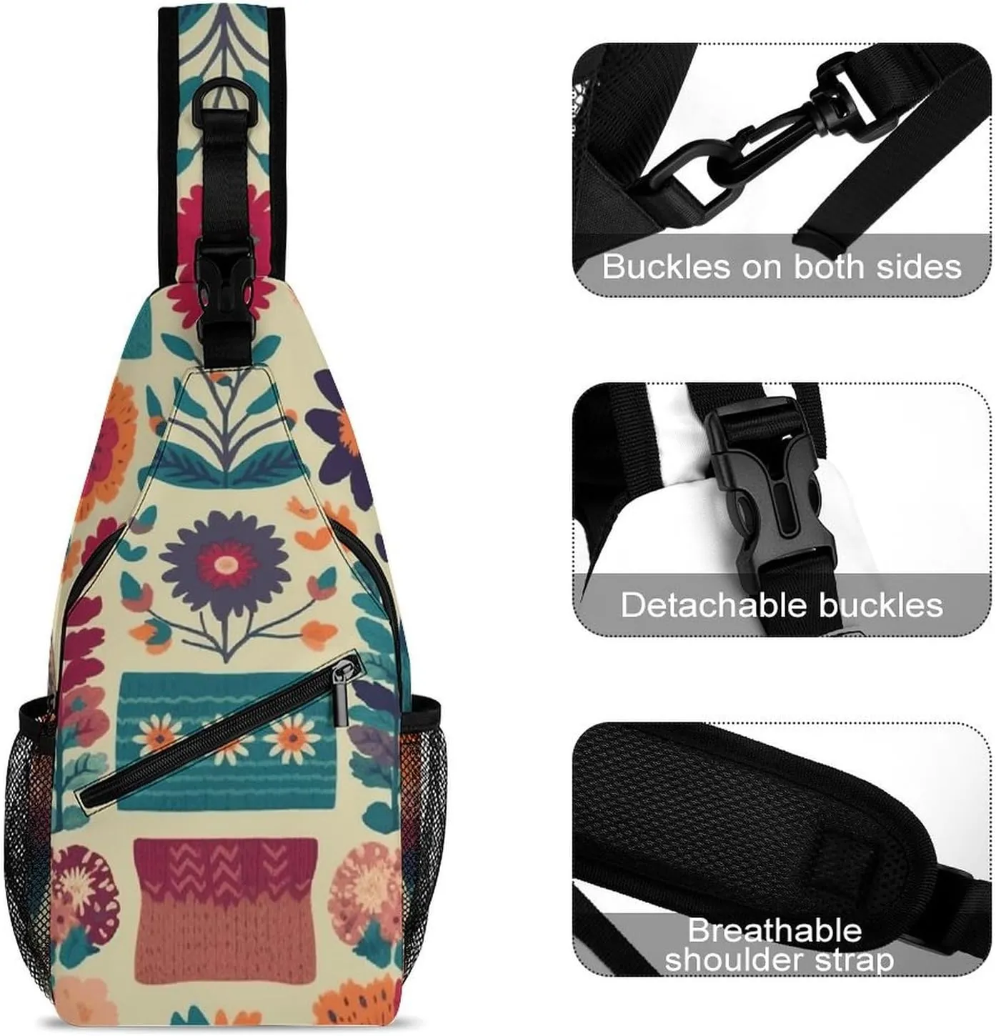 Peach And Dark Beige Sling Bag Crossbody Bags Cross Body Bag Fanny Packs Chest Bags Sling Purses for Travel