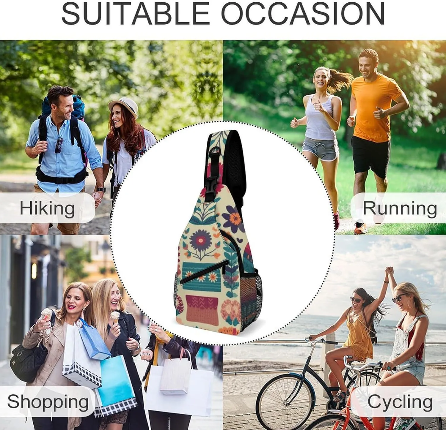 Peach And Dark Beige Sling Bag Crossbody Bags Cross Body Bag Fanny Packs Chest Bags Sling Purses for Travel