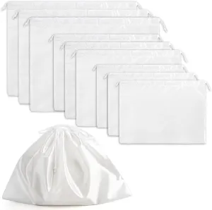 Peohud 9 Pack Dust Cover Storage Bags, Purse Dust Bags with Drawstring, Large Silk Cloth Travel Storage Pouch for Handbags Shoulder Bags Purses Shoes Luggage