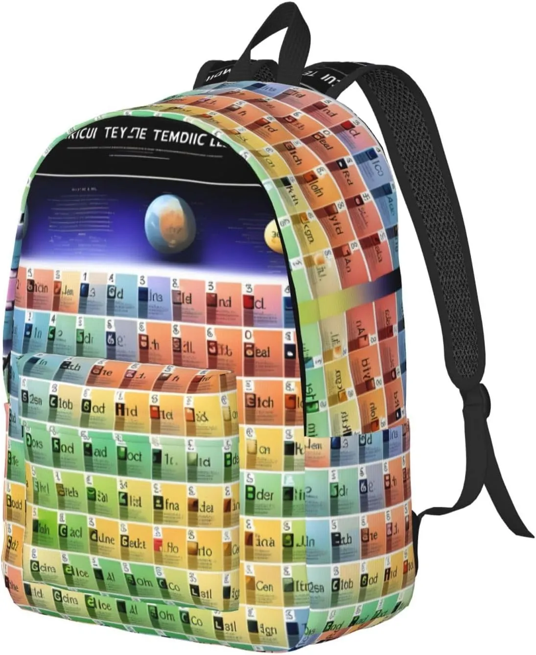 Periodic Table Of Elements Print Canvas Backpack For Women Travel Backpack For Men College Casual Laptop Daypack