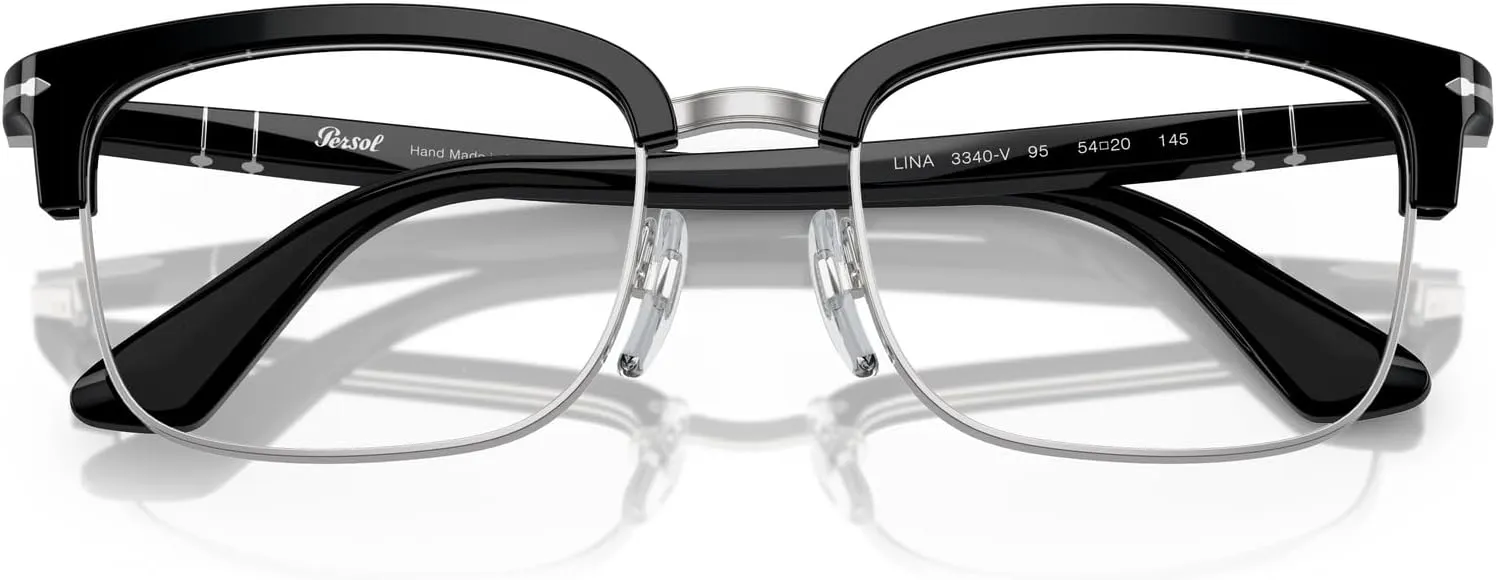 Persol Men's Po3340v Lina Rectangular Prescription Eyewear Frames