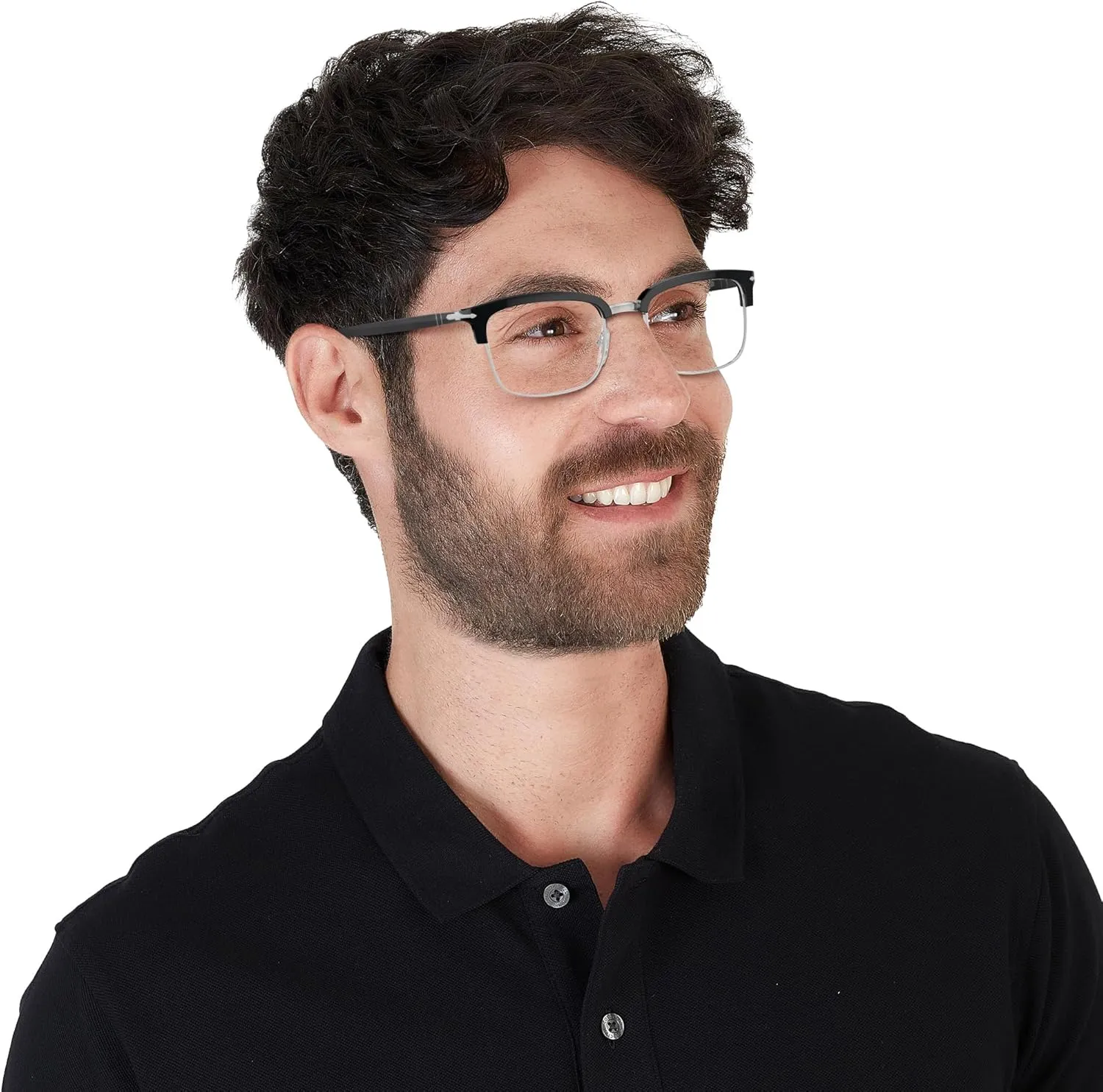 Persol Men's Po3340v Lina Rectangular Prescription Eyewear Frames