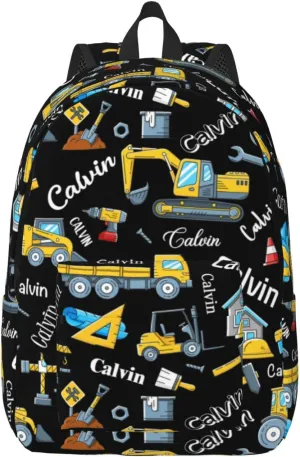Personalized Backpack| Custom Name Backpacks For Her/Him For Work,Weekend Getaway,Traveling,Hiking,Camping |Funny Vehicle Pattern Backpack (A - style 3)