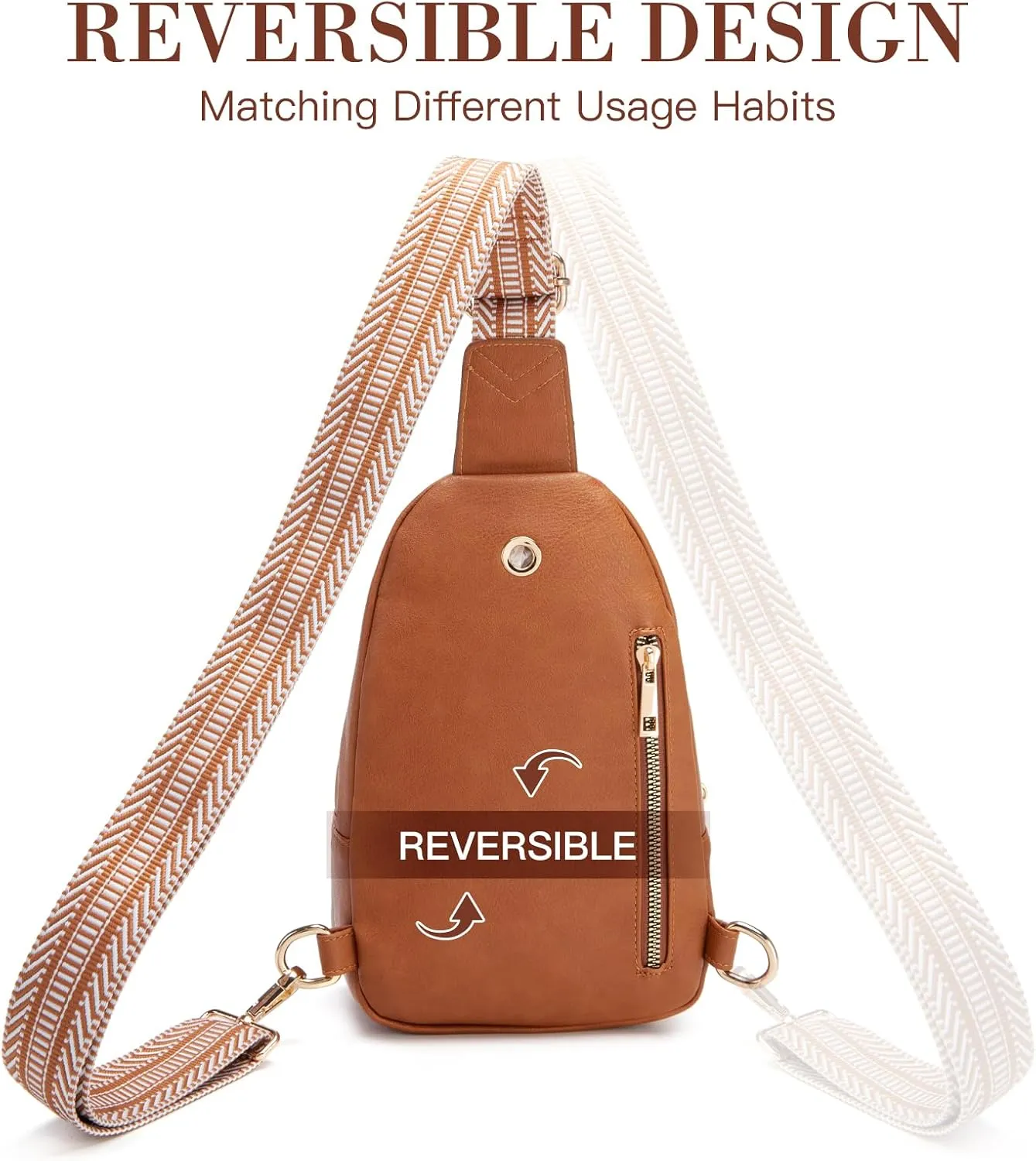 Personalized Mothers Day Gifts Initial Sling Bag PU Crossbody Bags for Women Mother's Day Birthday Gifts for Women Mom Sister Wife (Brown-N)