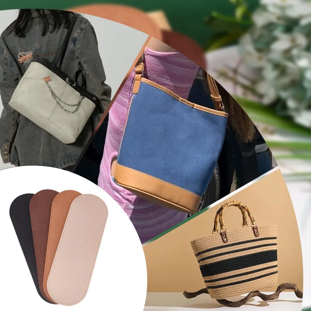 PH PandaHall 4 Colors Felt Base Shaper Oval Purse Organizer Insert for DIY Tote Crossbody Leather Purse Bag Backpack