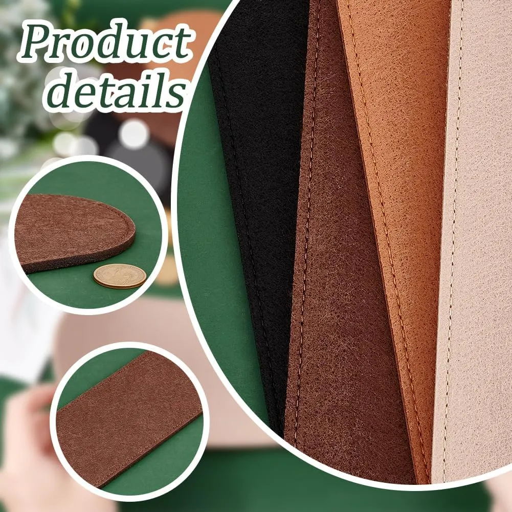 PH PandaHall 4 Colors Felt Base Shaper Oval Purse Organizer Insert for DIY Tote Crossbody Leather Purse Bag Backpack