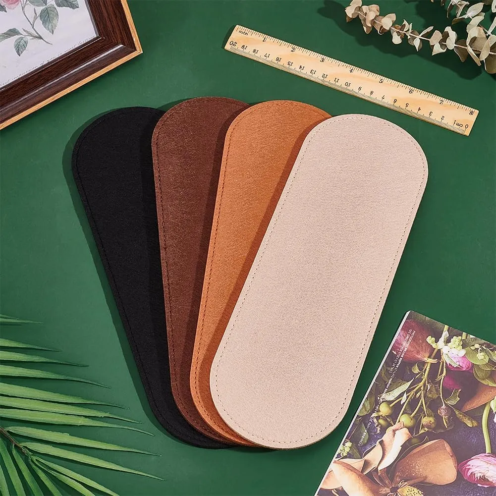 PH PandaHall 4 Colors Felt Base Shaper Oval Purse Organizer Insert for DIY Tote Crossbody Leather Purse Bag Backpack