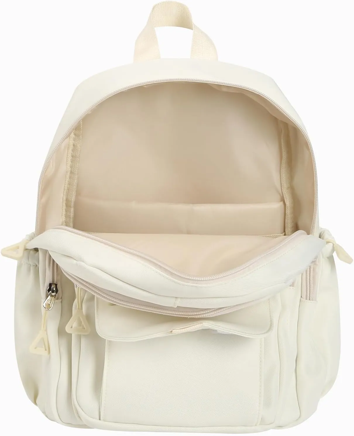 Phaoullzon Girls Small Backpack Purse for Toddler Mini Bookbag,Beige