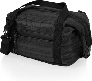 PICNIC TIME Midday Quilted Washable Insulated Lunch Bag, Soft-sided Lunch Box, Lunch Cooler Bag, (Obsidian Black)