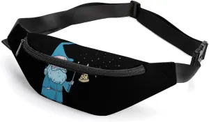 Pizza Wizzard Crossbody Fanny Pack Waist Packs Adjustable Shoulder Bags Sling Bag for Hiking Running Cycling