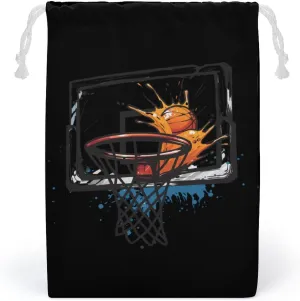 Player Basketball Slam Dunk Drawstring Storage Bag Small String Bag Makeup Bag for Home Travel 12 * 18cm