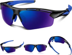 Polarized Sports Sunglasses for Men Women Youth Baseball Running Cycling Driving Fishing Tennis Golf Motor TAC UV400 TR90